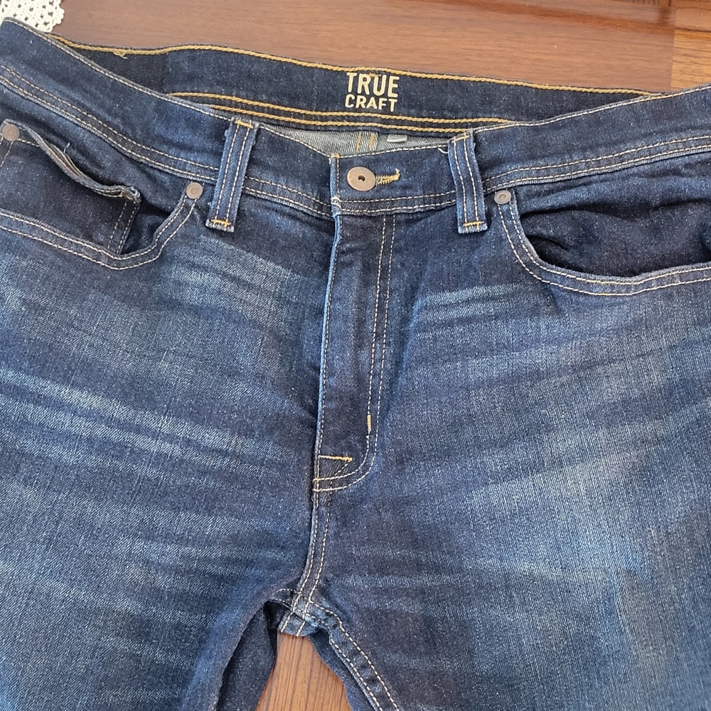 Vintage True Craft Men's Dark Blue Straight Jeans,34 West 29 Insim,is Exelent Co